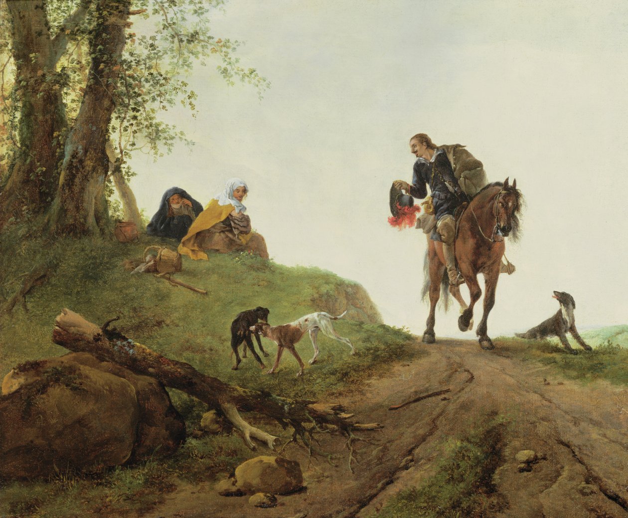 调情 作者 Pieter Wouwermans或Wouwerman