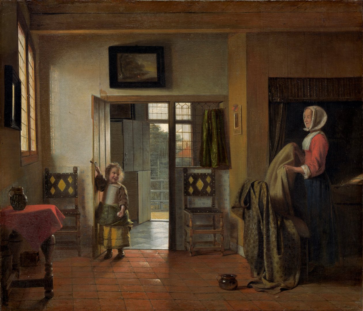 卧室 作者 彼得·霍克（Pieter de Hooch）