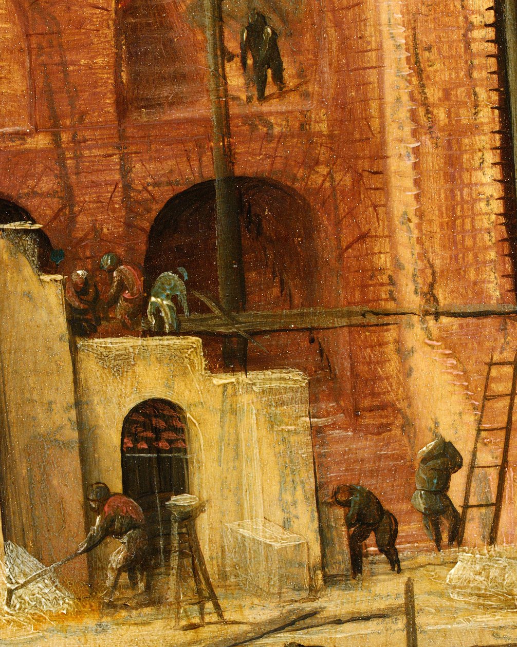 建筑细节从巴别塔，1563年 作者 彼得·布鲁格（Pieter Bruegel）