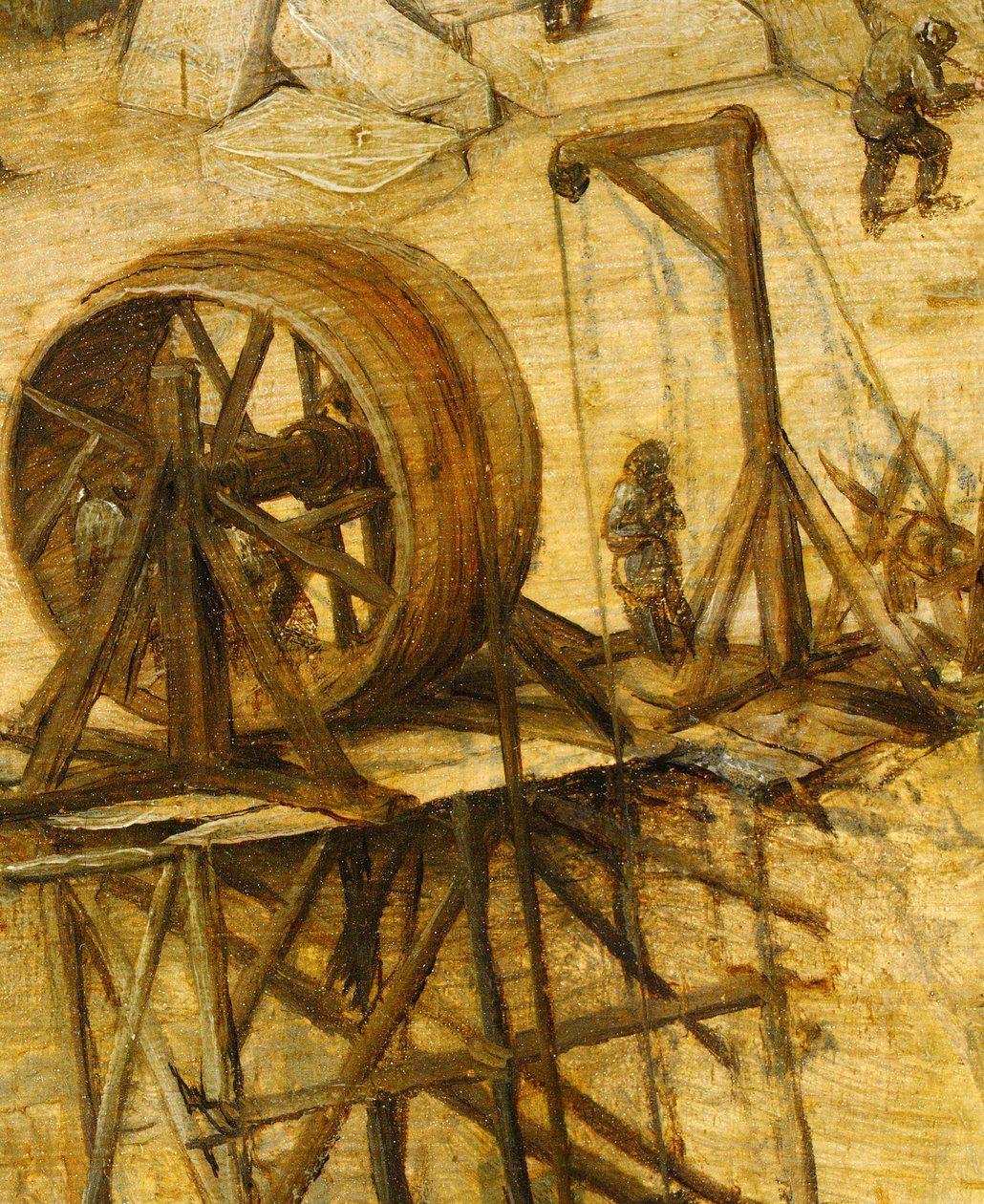 起重机细节从巴别塔，1563年 作者 彼得·布鲁格（Pieter Bruegel）