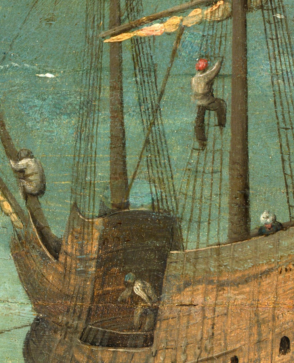 从巴别塔，1563年的船舶索具细节 作者 彼得·布鲁格（Pieter Bruegel）