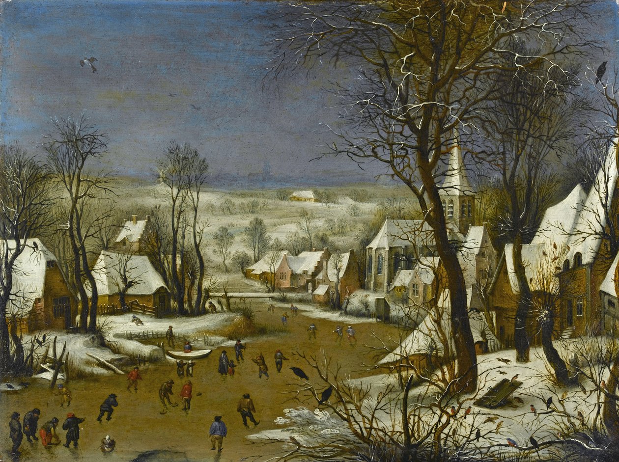 鸟陷阱（铜上油） 作者 彼得·布鲁格（Pieter Bruegel）