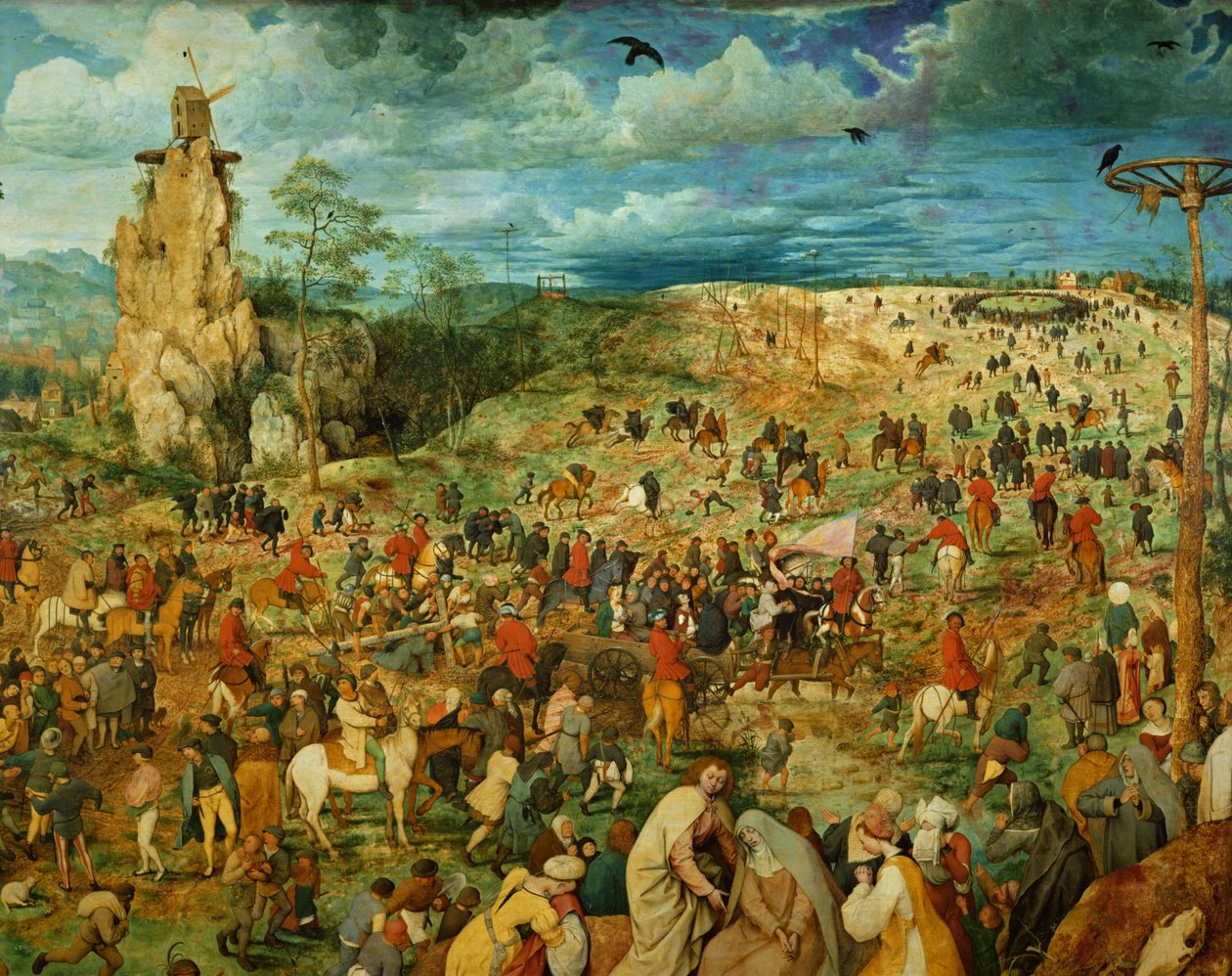 通往Cal髅地的道路，1864年的油面板细节186439 作者 彼得·布鲁格（Pieter Bruegel）