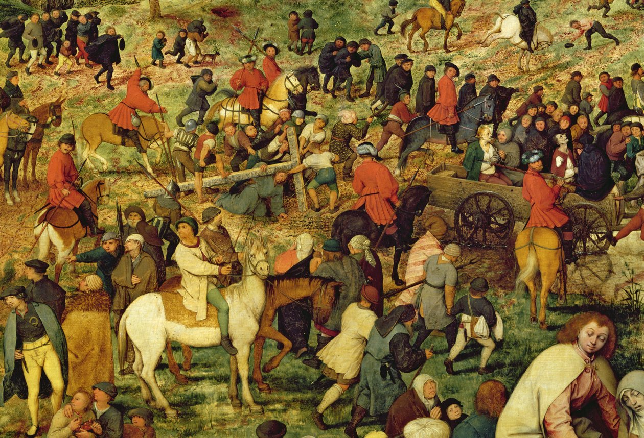 通往Cal髅地的道路，1864年的油面板细节186439 作者 彼得·布鲁格（Pieter Bruegel）