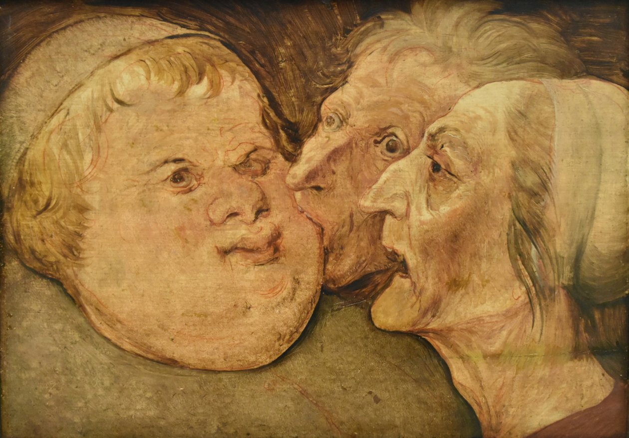 忏悔与忏悔的斗争，1550-60 作者 彼得·布鲁格（Pieter Bruegel）