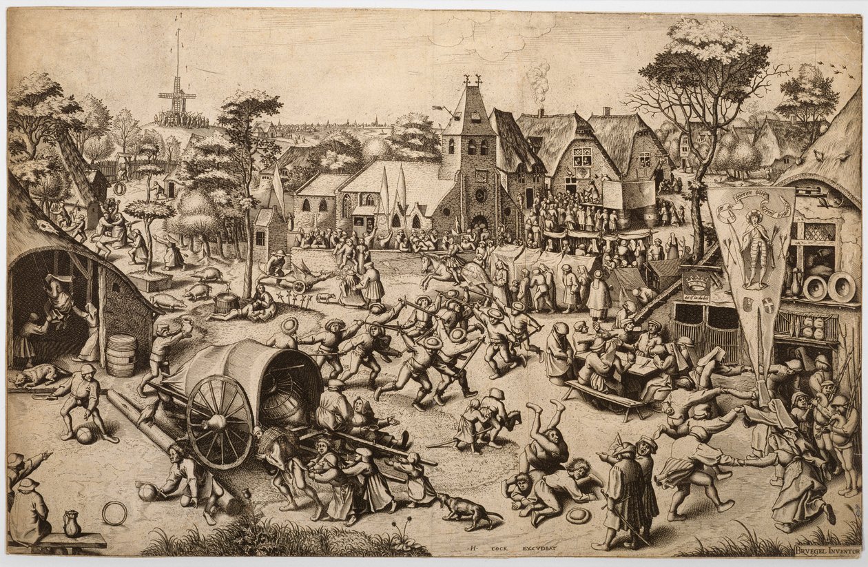 圣乔治日博览会，c.1559-60（蚀刻和雕刻，第1州） 作者 布鲁格之后的老彼得