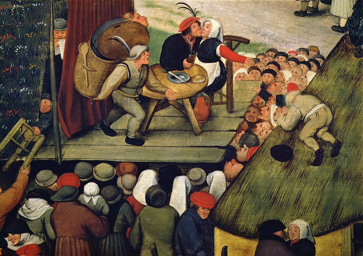 戏剧演出，c.1600（详情） 作者 彼得·布鲁格（Pieter Brueghel）