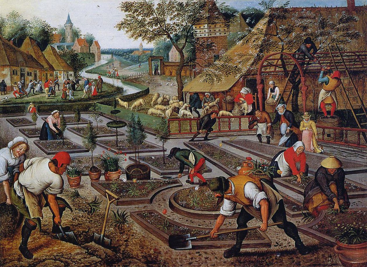 园艺，c.1637-38 作者 彼得·布鲁格（Pieter Brueghel）