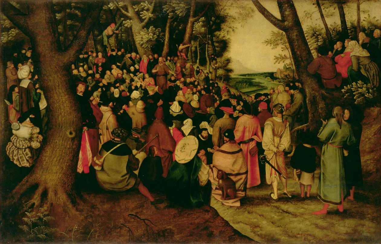 施洗约翰的讲道，1604（油画布从面板转移） 作者 彼得·布鲁格（Pieter Brueghel）