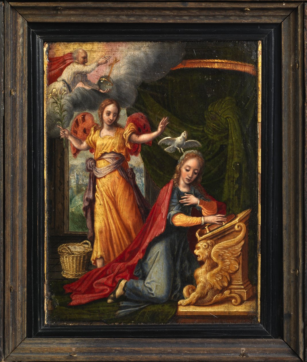 圣母领报》（直页）：细节，约1530年（画在面板上）。 作者 彼得·埃森（Pieter Aertsen）