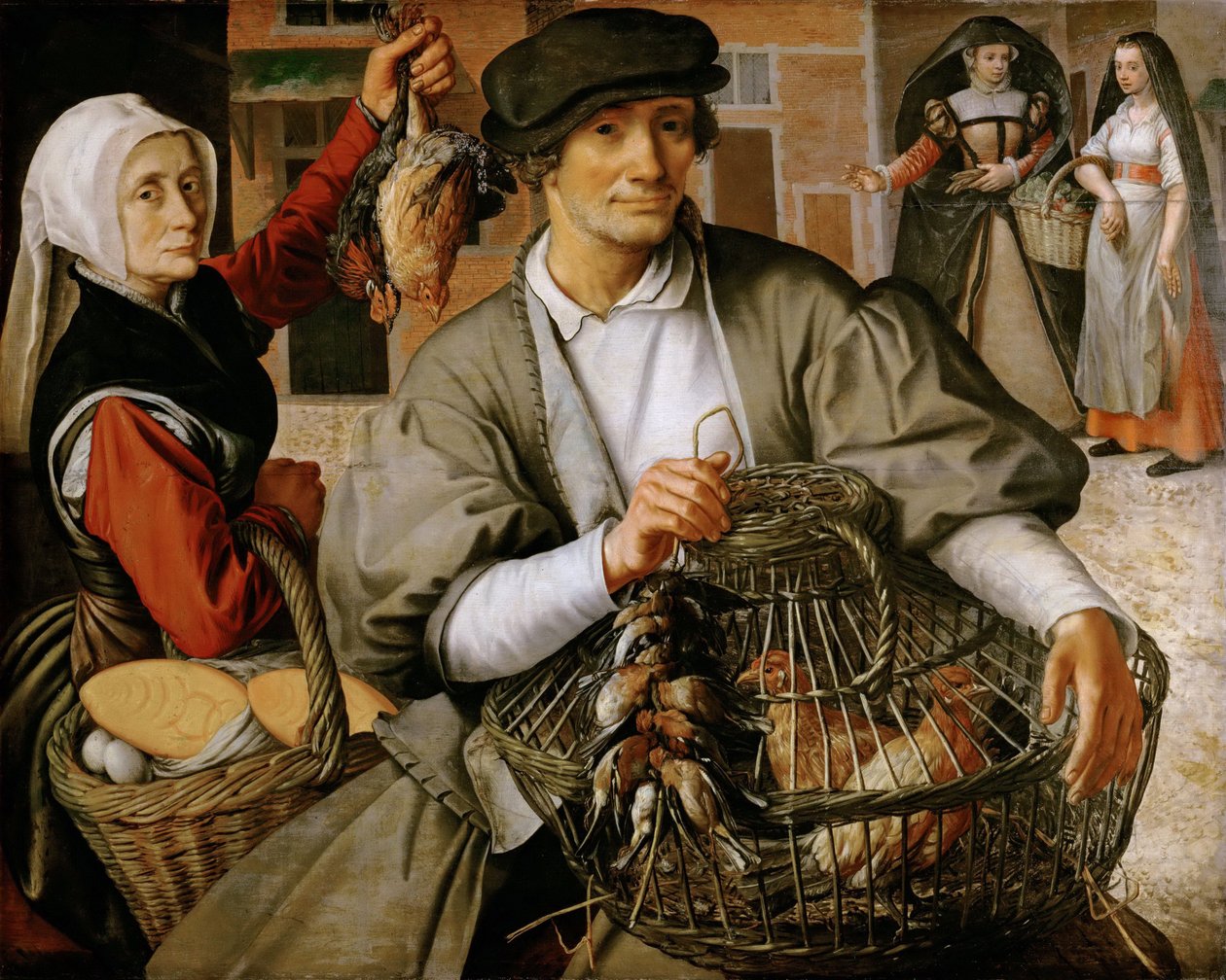 市场场景，c.1560-65（木头油） 作者 彼得·埃森（Pieter Aertsen）