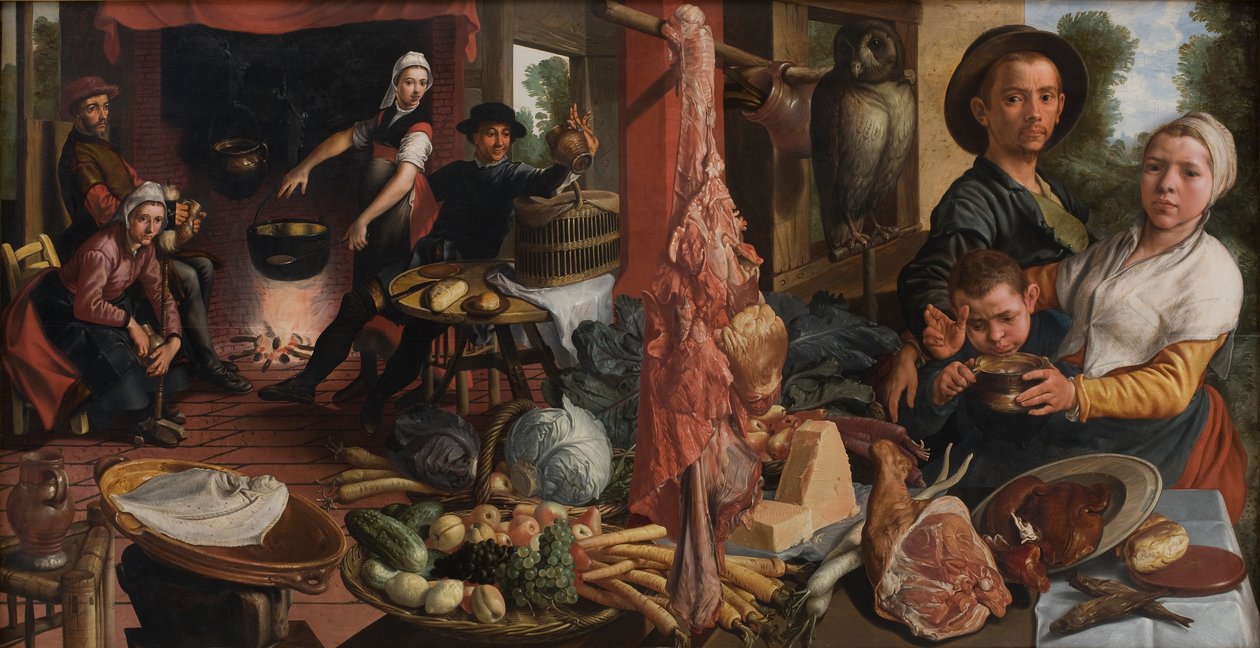 胖厨房。寓言 作者 彼得·埃森（Pieter Aertsen）