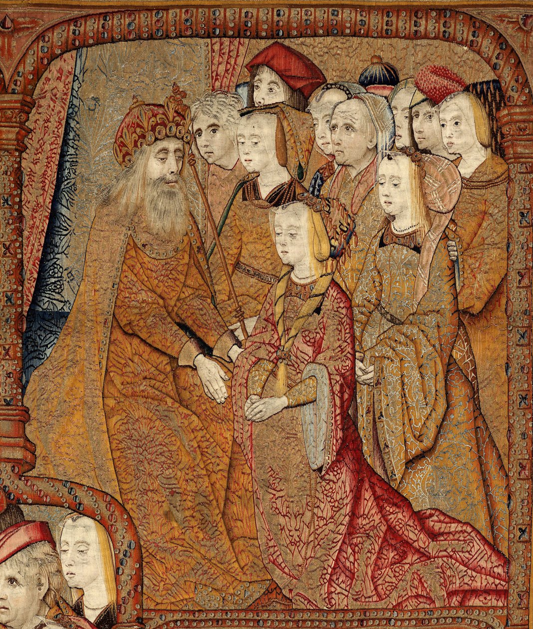 上帝之母或金麻雀的胜利，c.1500-02（挂毯） 作者 Pieter (attr. to) Coecke van Aelst