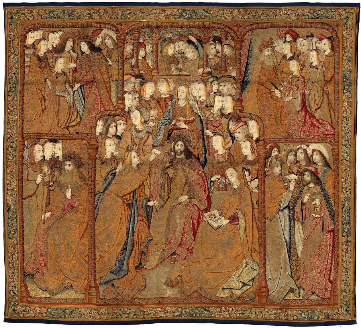 上帝之母或金麻雀的胜利，c.1500-02（挂毯） 作者 Pieter (attr. to) Coecke van Aelst