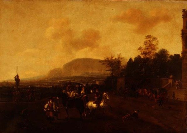 霍金聚会 作者 Pieter (circle of) Wouwermans