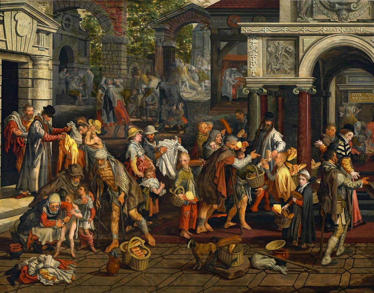 基督徒的仁慈行为（马太福音 25：35-36） 作者 彼得·埃森（Pieter Aertsen）
