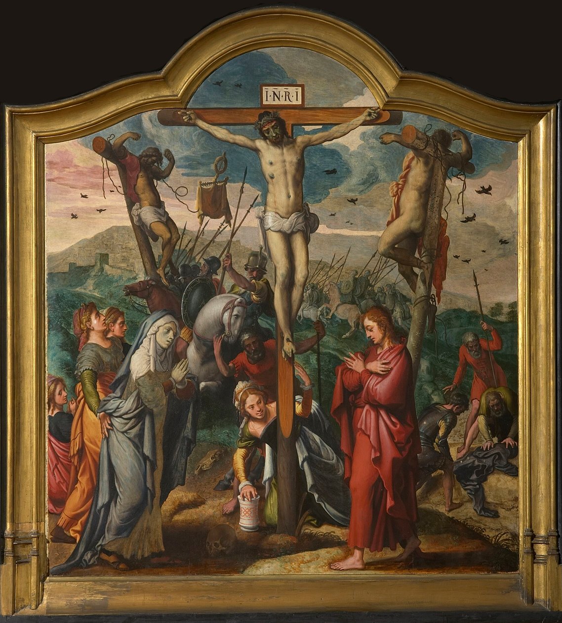 扬-凡-德-比斯特三联画中心板。 作者 彼得·埃森（Pieter Aertsen）