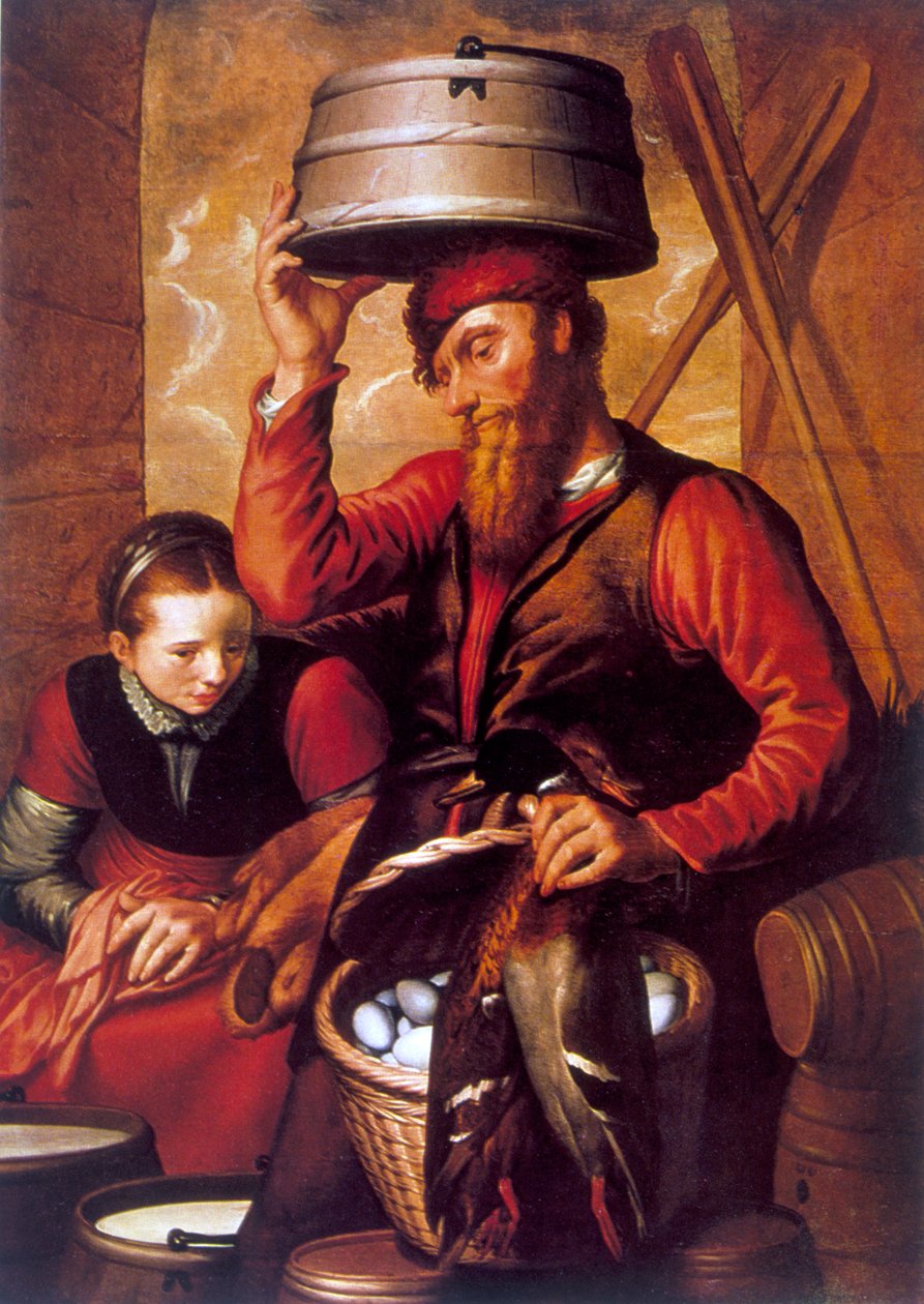 游戏经销商，十六世纪 作者 彼得·埃森（Pieter Aertsen）