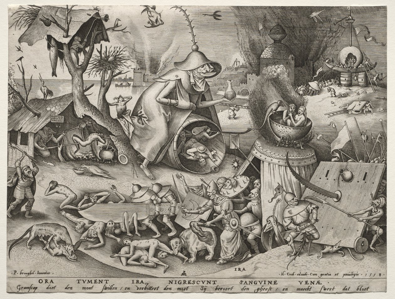 七大罪：愤怒。 作者 彼得·布鲁格（Pieter Bruegel）