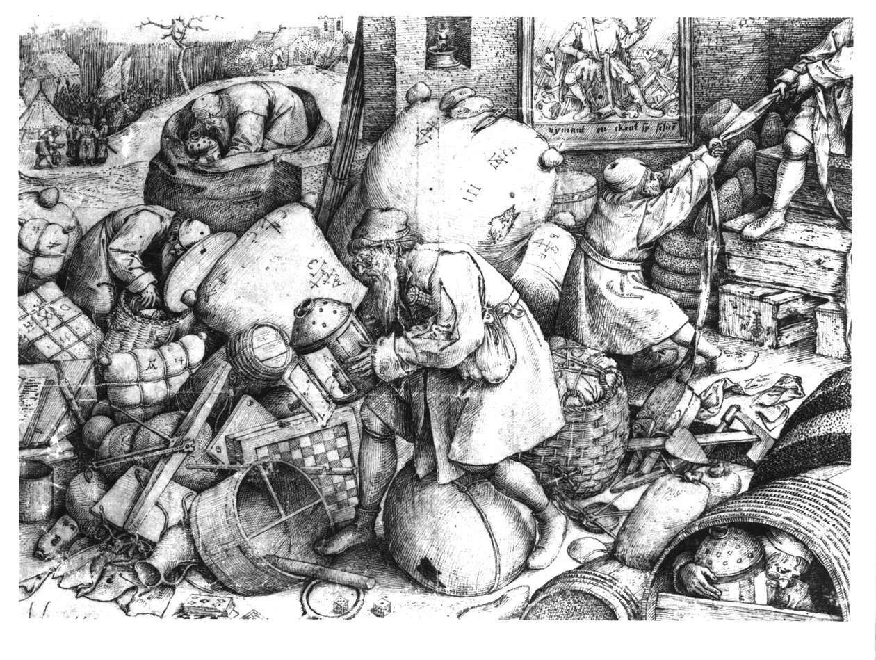 每个人，由Hieronymus Cock（c.1510-70）c.1558雕刻 作者 彼得·布鲁格（Pieter Bruegel）