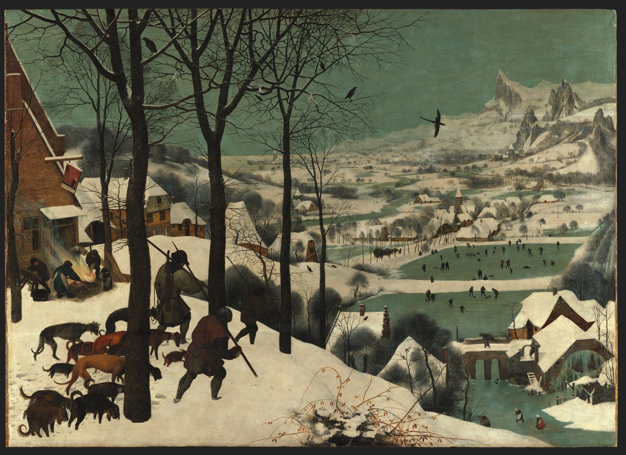 猎人在雪中 作者 彼得·布鲁格（Pieter Bruegel）