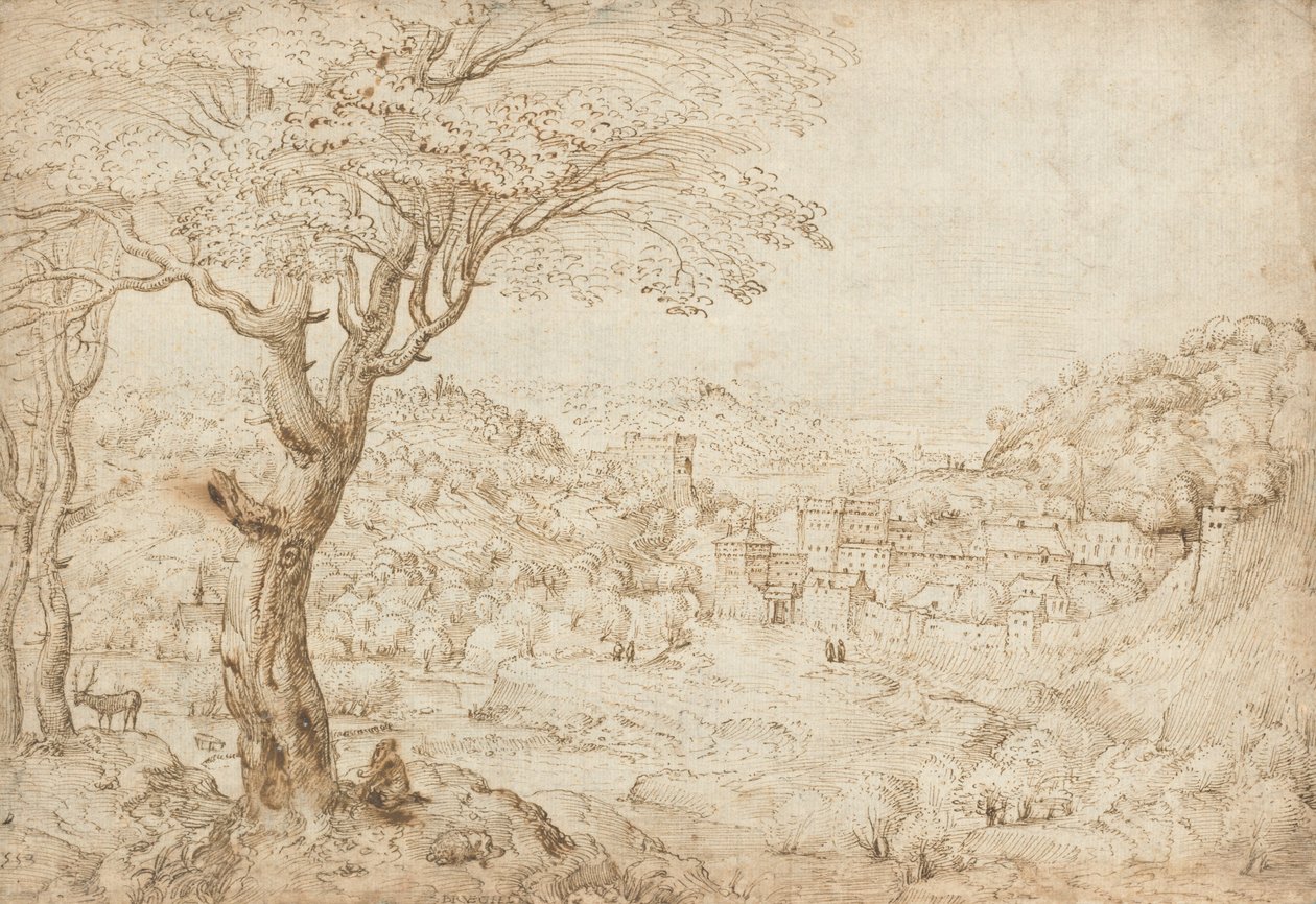 圣杰罗姆忏悔的景观 作者 彼得·布鲁格（Pieter Bruegel）