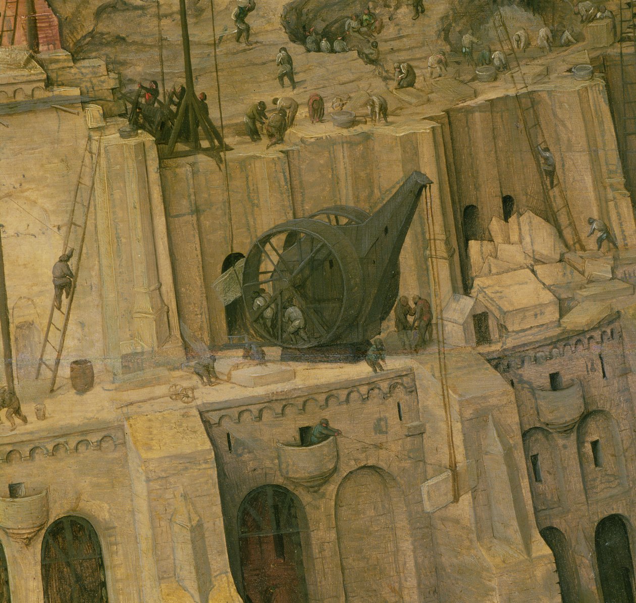 巴别塔，建筑工程细节，1563（细节345） 作者 彼得·布鲁格（Pieter Bruegel）