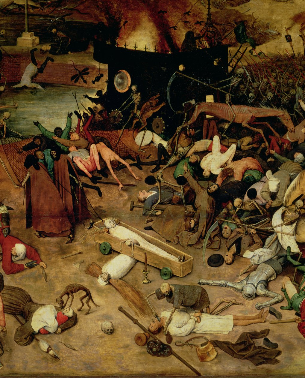 死亡的胜利，中央部分的细节，1562 作者 彼得·布鲁格（Pieter Bruegel）