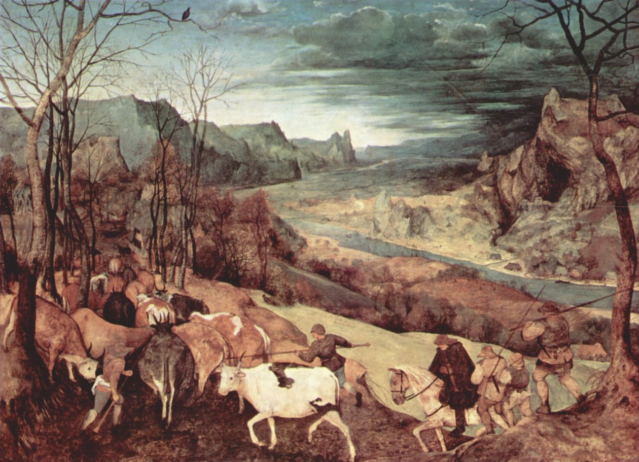 荷兰语：牛群归来





 （秋季） 作者 彼得·布鲁格（Pieter Brueghel）