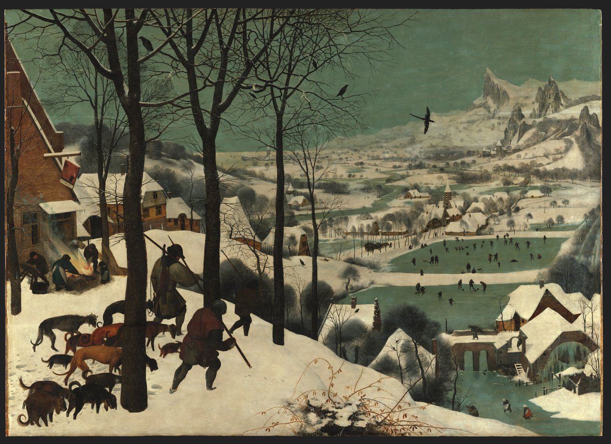 德语: Jäger im Schnee (Winter) 雪中猎人 作者 彼得·布鲁格（Pieter Brueghel）