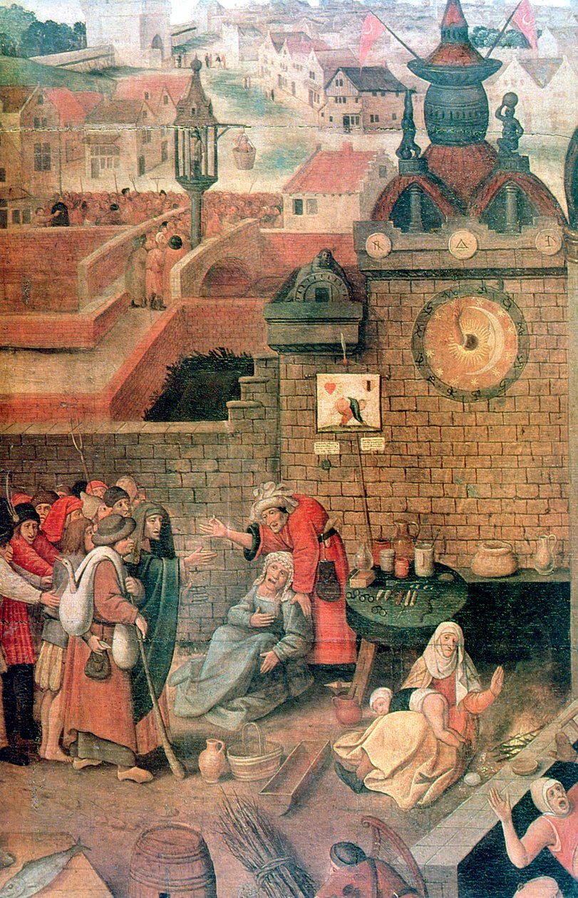 基督从圣殿的细节上驱使商人，c1584-1638 作者 彼得·布鲁格（Pieter Brueghel）