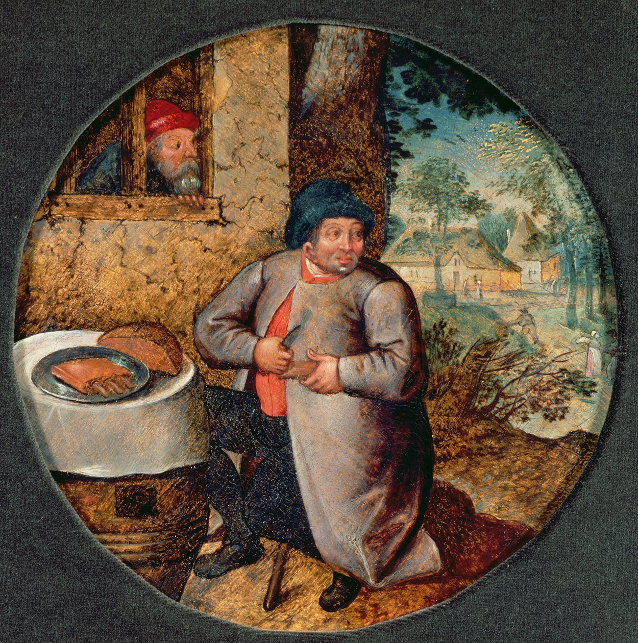 佛兰芒谚语：暴食（小组） 作者 彼得·布鲁格（Pieter Brueghel）