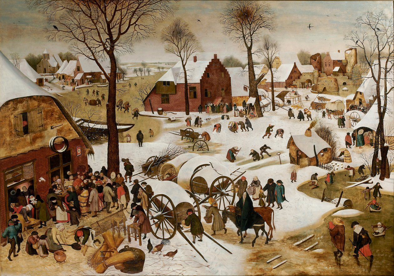 伯利恒的人口普查 伯利恒的编号，17世纪初。 作者 彼得·布鲁格（Pieter Brueghel）