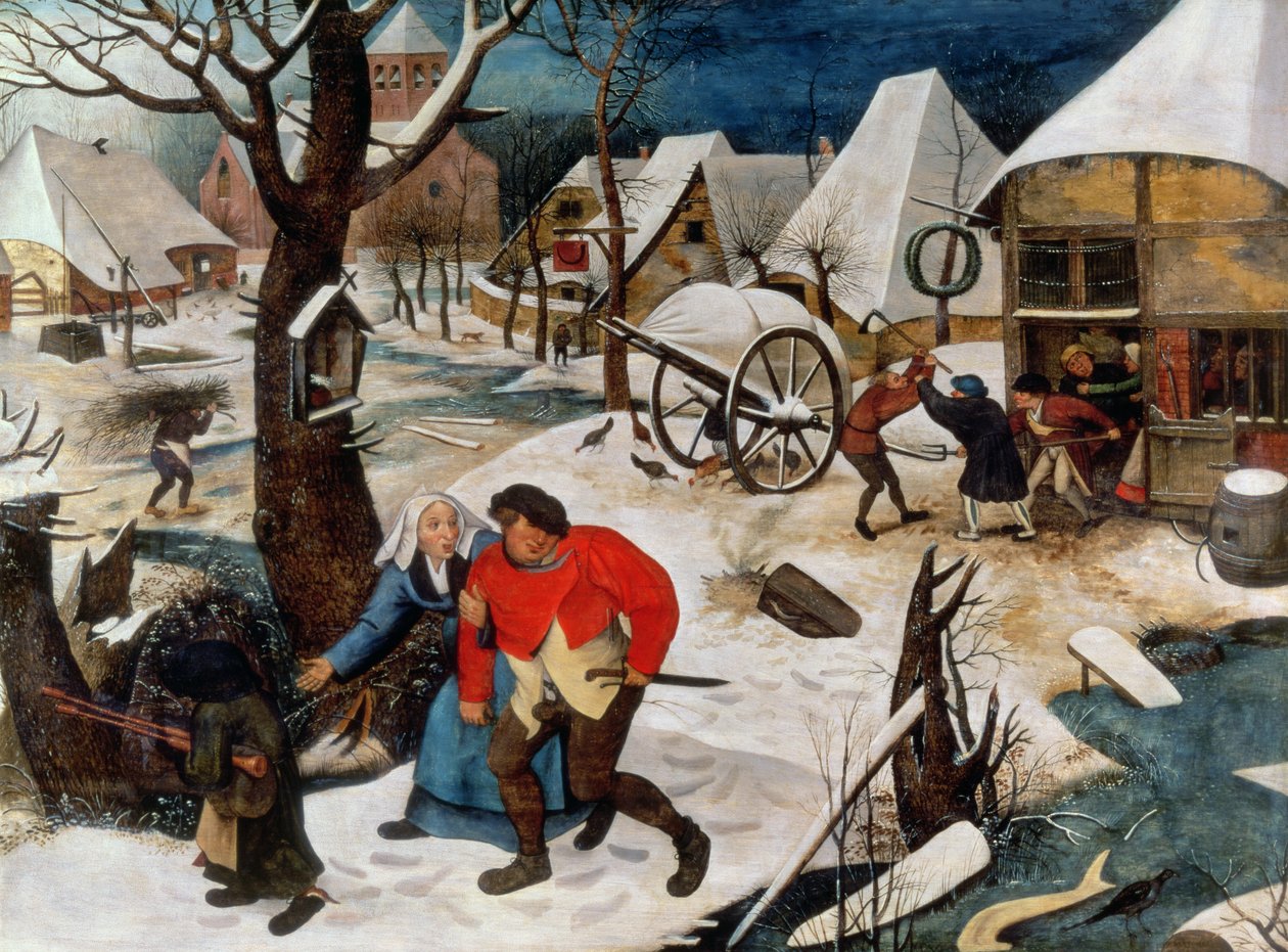 醉汉被带回家（小组） 作者 彼得·布鲁格（Pieter Brueghel）