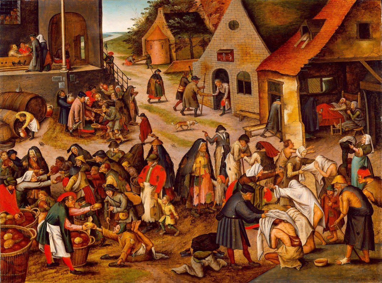 1616年至1638年之间的七项仁慈作品 作者 彼得·布鲁格（Pieter Brueghel）
