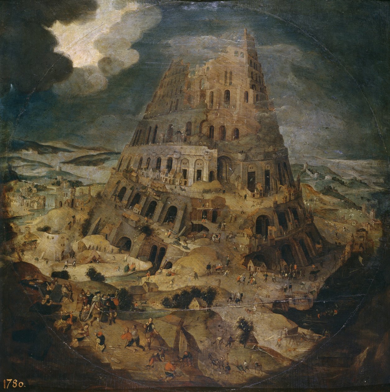 巴别塔，约1595年 作者 彼得·布鲁格（Pieter Brueghel）