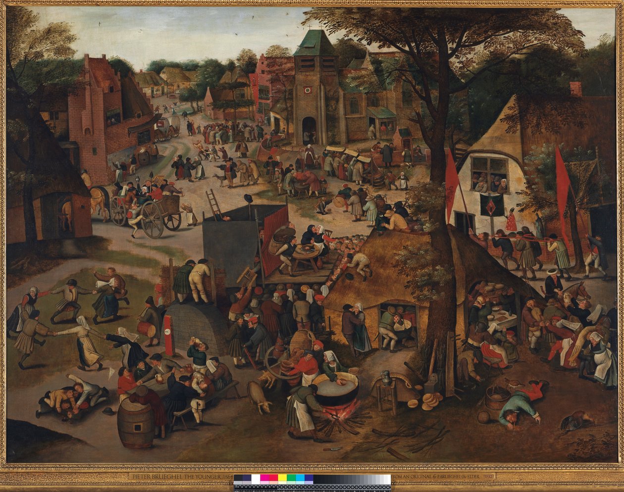 1632年圣休伯特和圣安东尼的村庄节 作者 彼得·布鲁格（Pieter Brueghel）