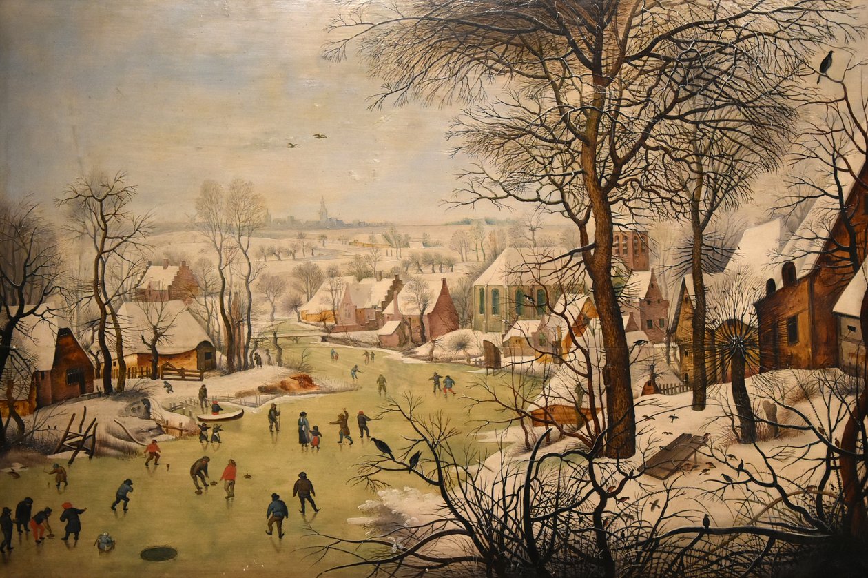 带有捕鸟器的冬季景观 作者 彼得·布鲁格（Pieter Brueghel）