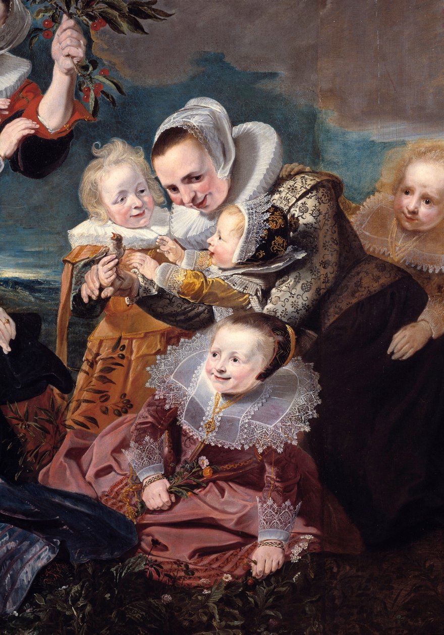 Paulus Van Beresteyn (1588-1636) 与他的妻子、六个孩子和两个女仆的肖像 细节。 Pieter Soutman (1590-1657) 1630 年作画。 1,67x2,41 m 作者 彼得·克拉斯·索特曼
