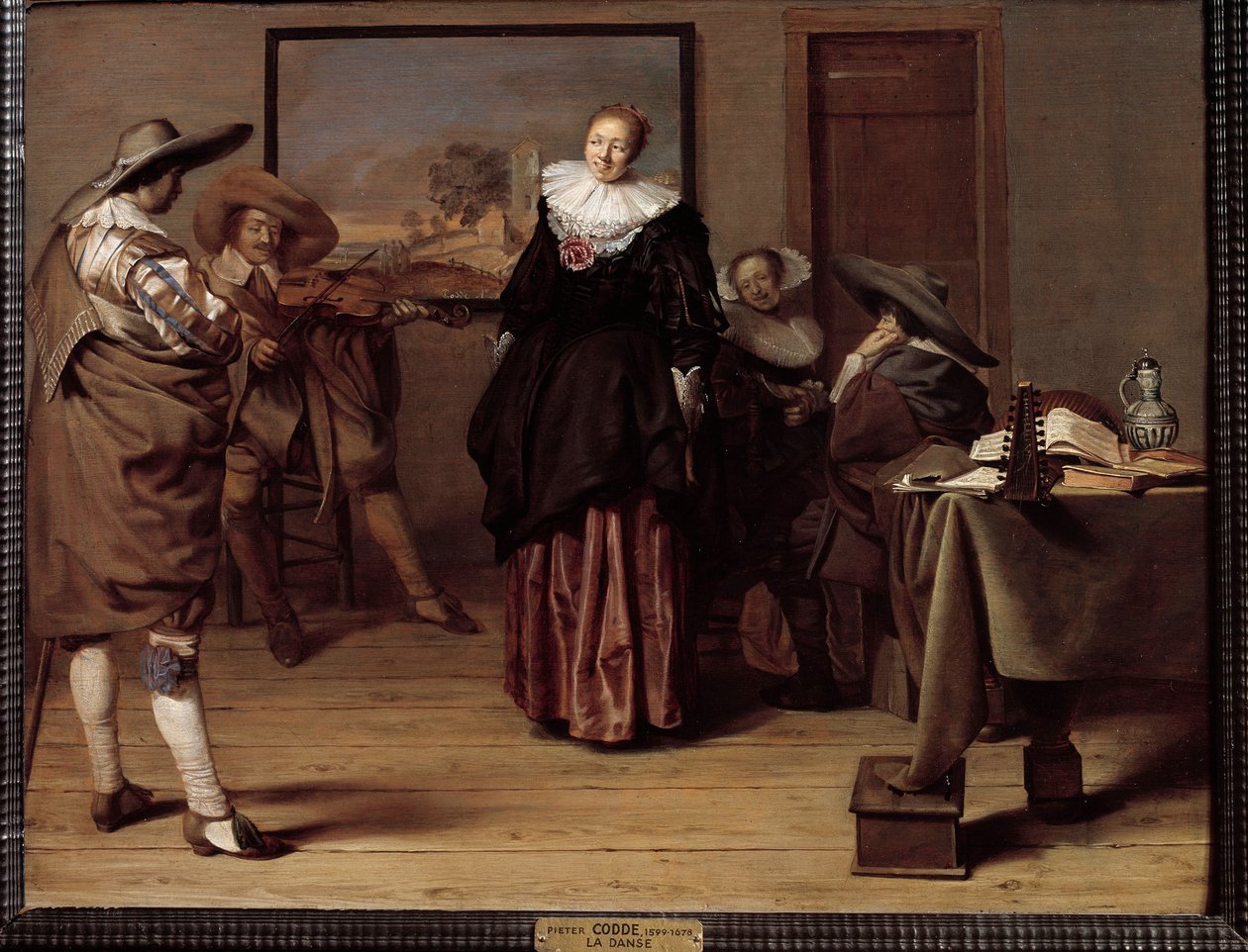 彼得·科德 (Pieter Codde) 的舞蹈课绘画 (1599-1678) 作者 彼得·科德