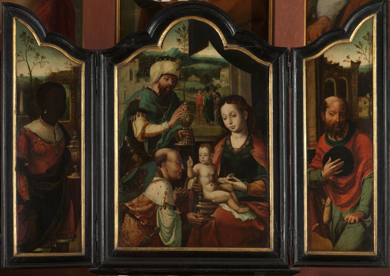 玛吉崇拜》三联画 作者 Pieter Coecke van Aelst (I) (车间)