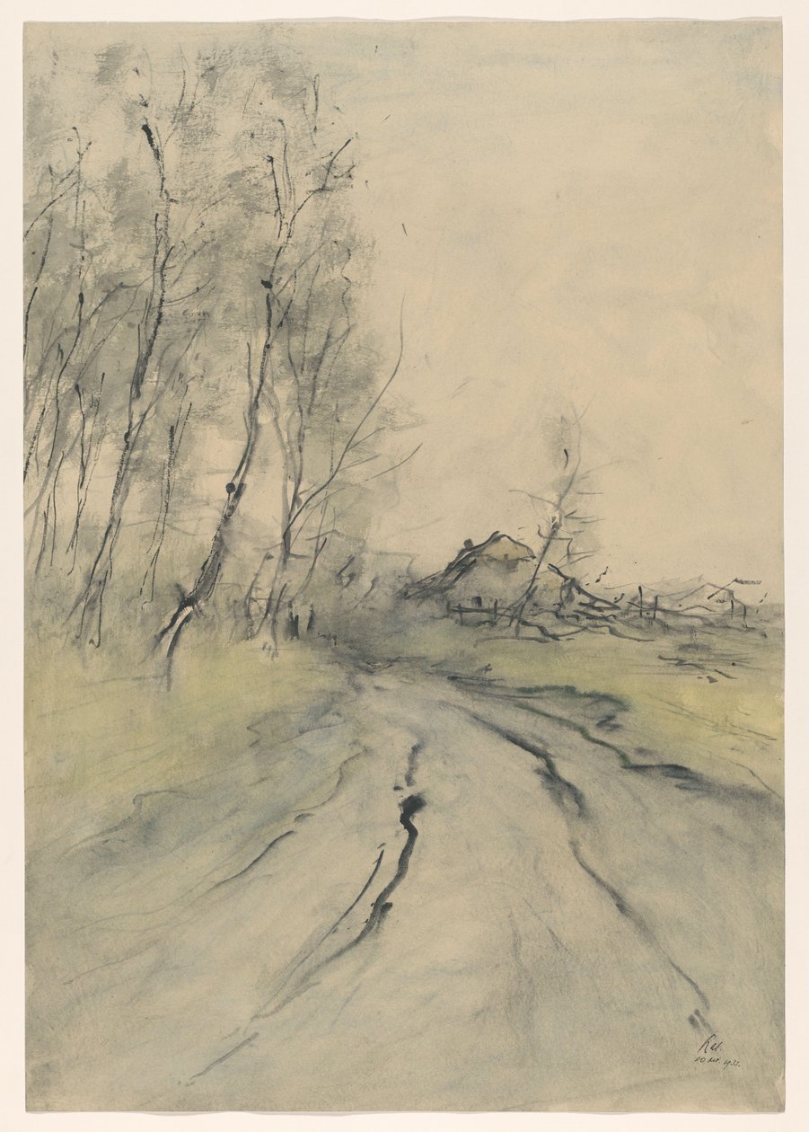 陆上路线 作者 Pieter HJJ Ras（艺术家签名）