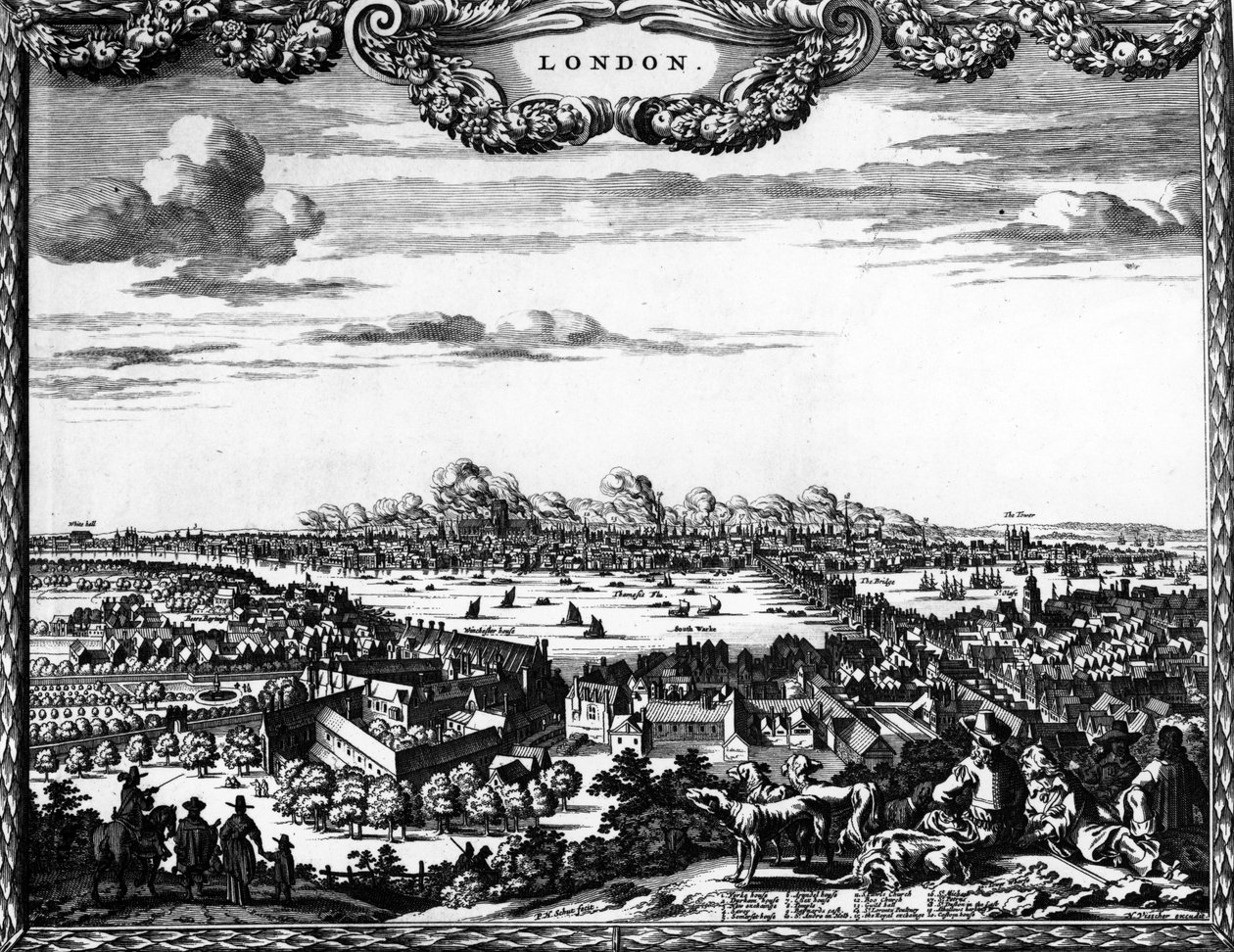 1666年伦敦大火的宽边 作者 彼得·亨德里克斯·舒特
