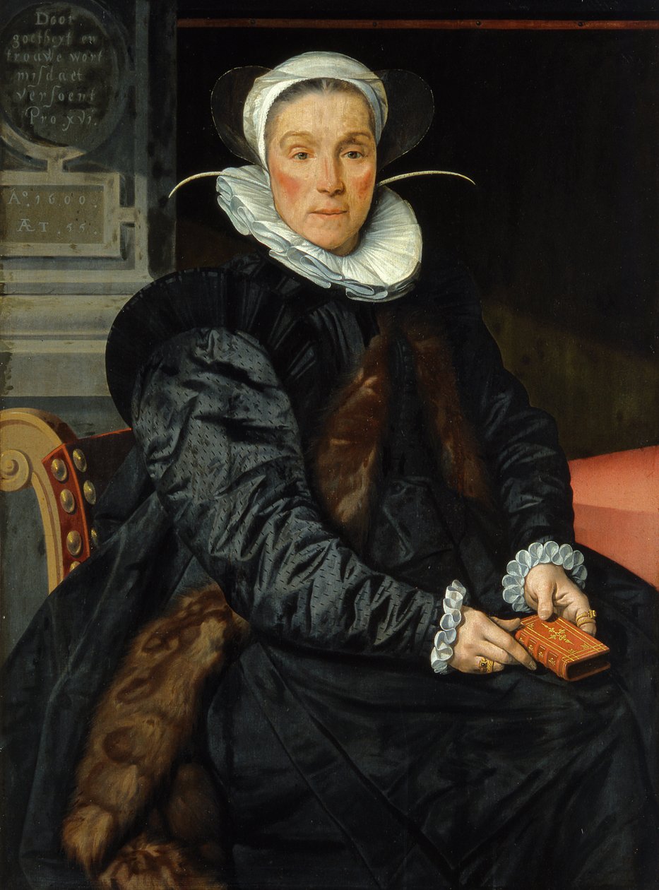 Susanna Taymon的肖像，Christoffel Roels的妻子，1600 作者 彼得·彼得斯（Pietersz）