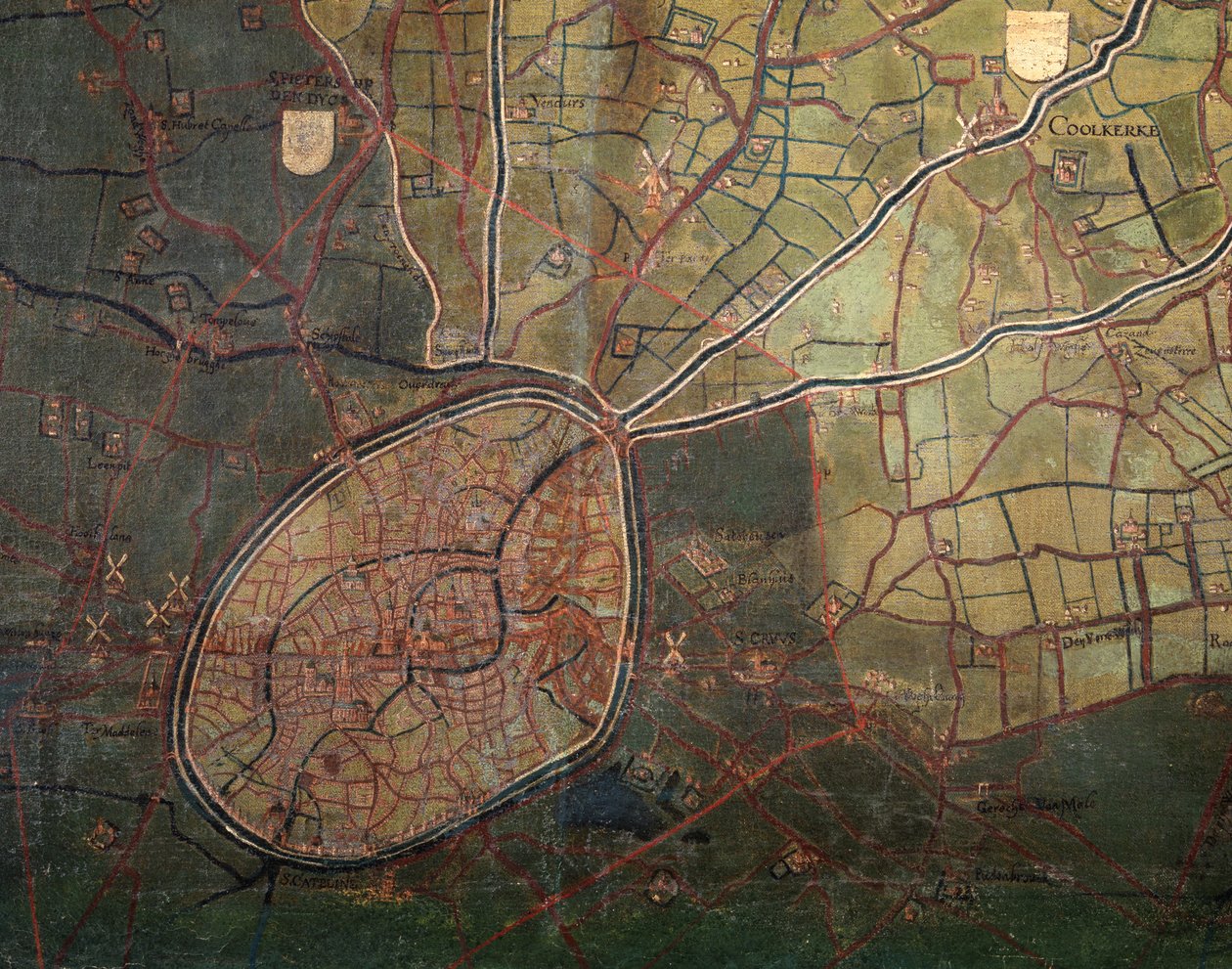 布鲁日自由地图（布面油画） 作者 彼得·詹斯（Pieter Jansz）。普尔布斯