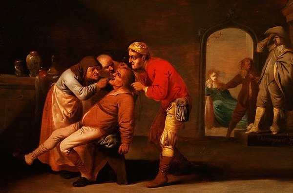 拜访牙医 作者 彼得·詹斯（Pieter Jansz）。流苏