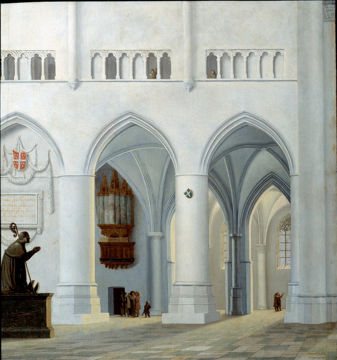 哈勒姆圣巴冯教堂的内部由 Pieter Jansz Saenredam (1597-1665) (ec.holl.) 1630 年作画 作者 彼得·詹斯·塞伦丹（Pieter Jansz Saenredam）