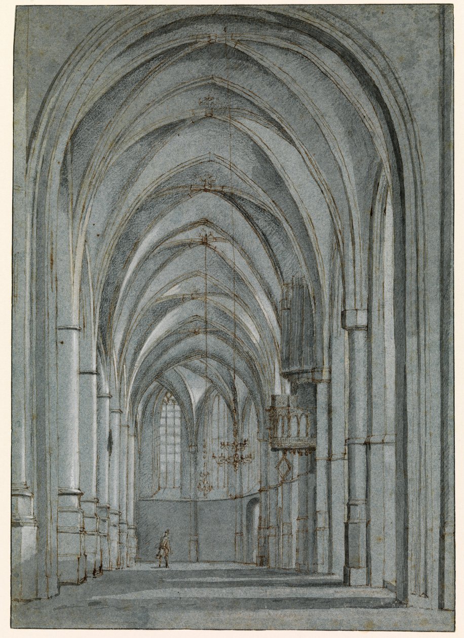 哈勒姆 Sint Bavokerk 南门诊部 作者 彼得·詹斯·塞伦丹（Pieter Jansz Saenredam）