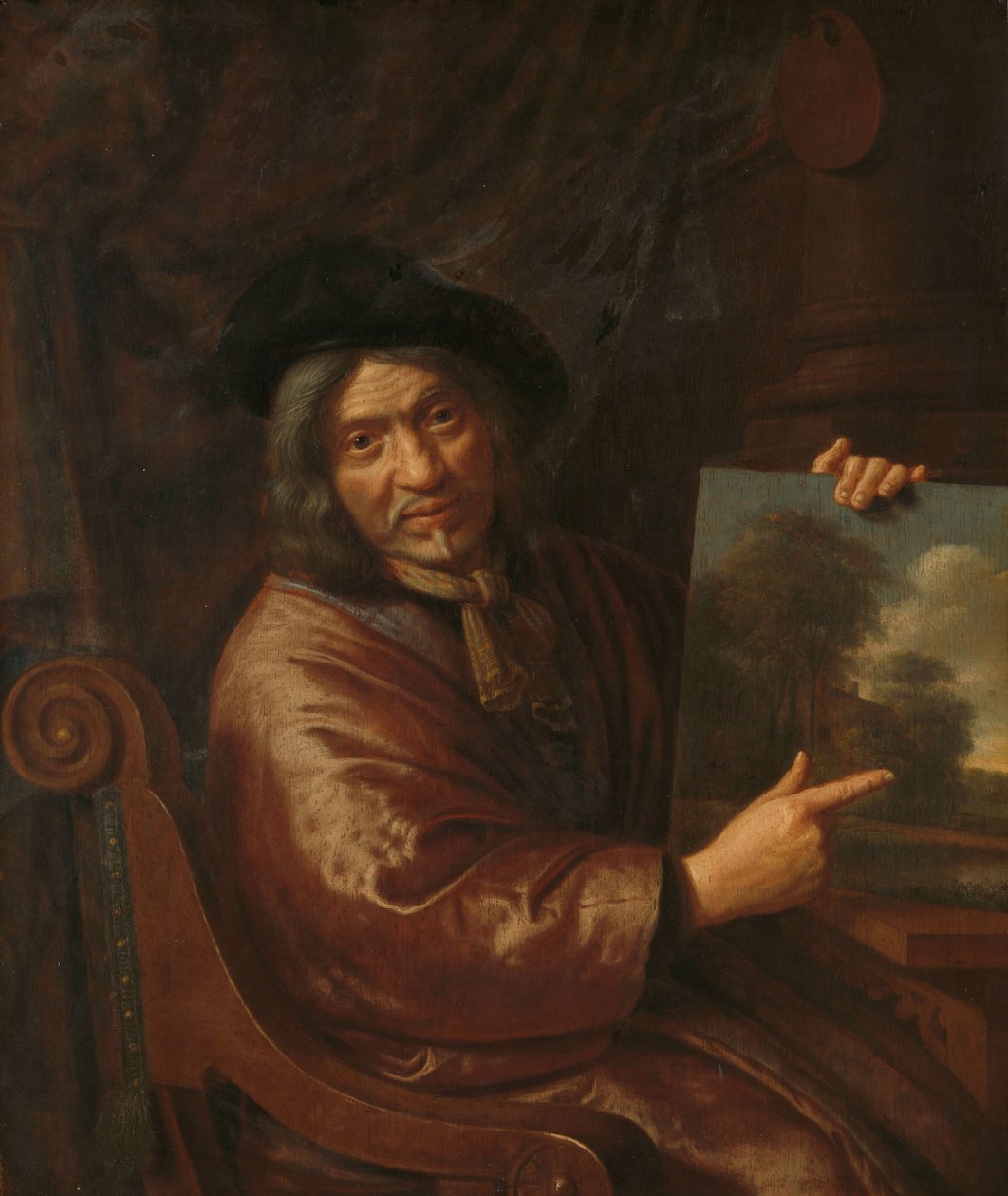 自画像，约1640-1650。 作者 彼得·扬斯·范·阿施