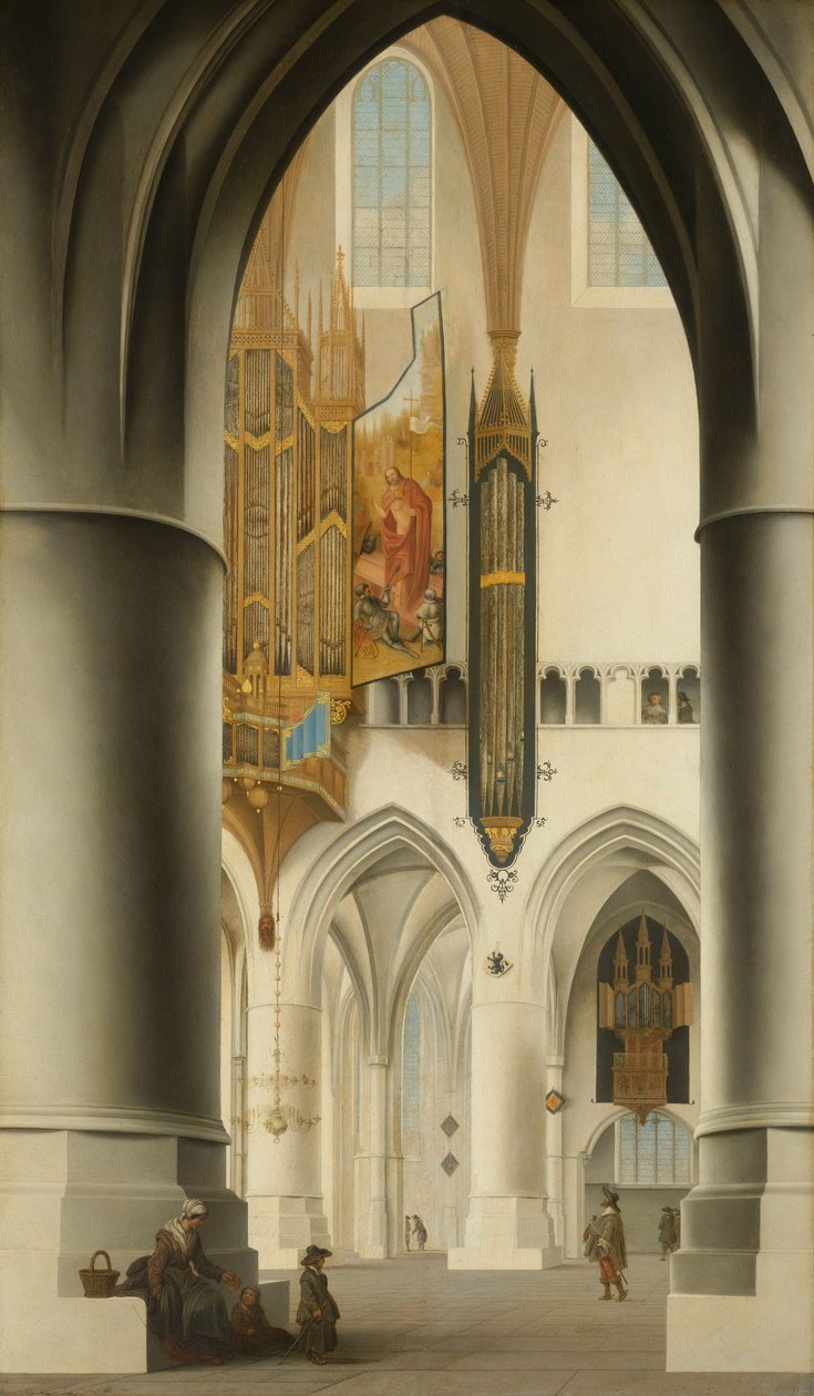 St Bavo教会的内部在哈莱姆，1636年 作者 彼得·詹森（Pieter Janszoon Saenredam）